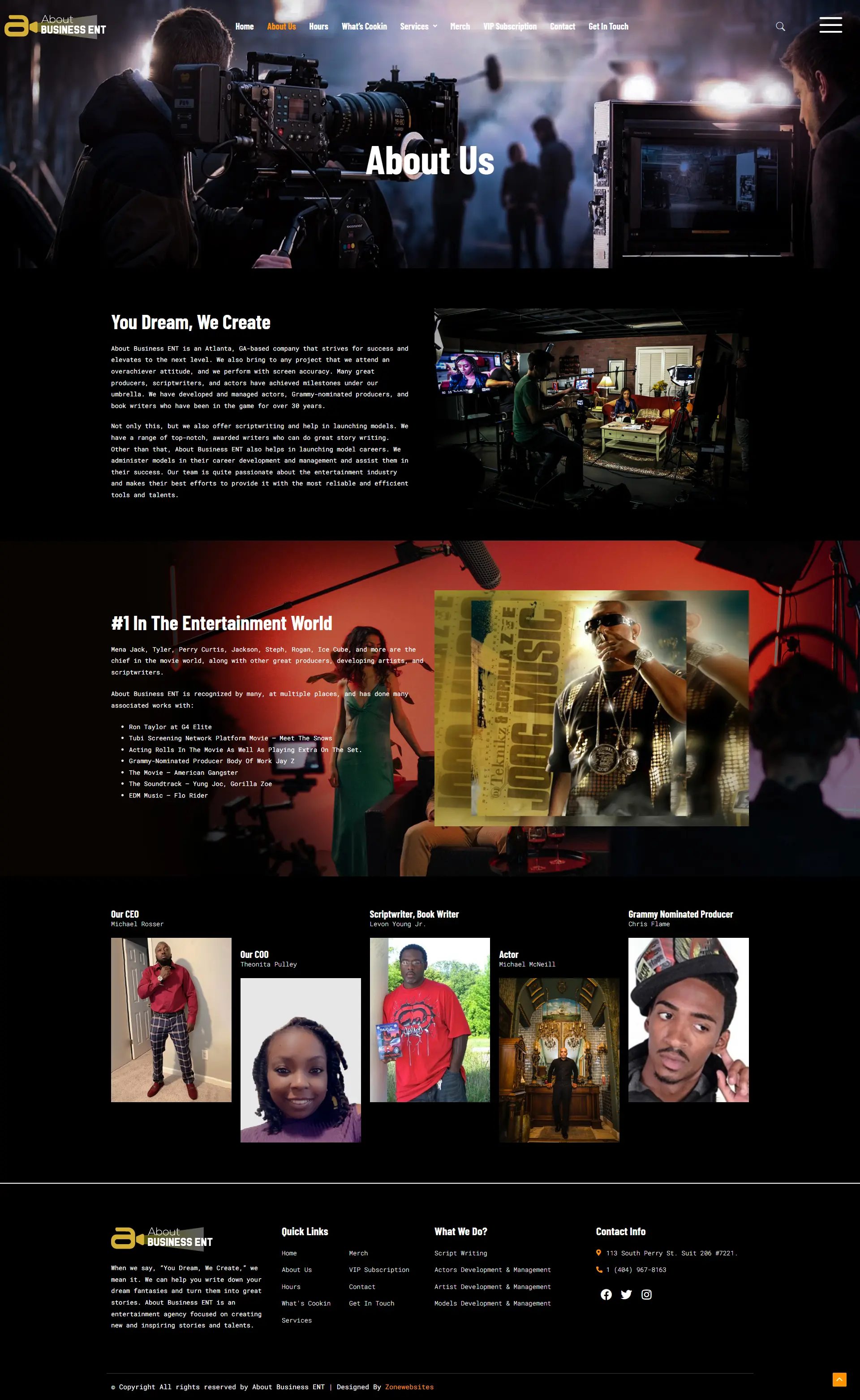 Entertainment, artists,