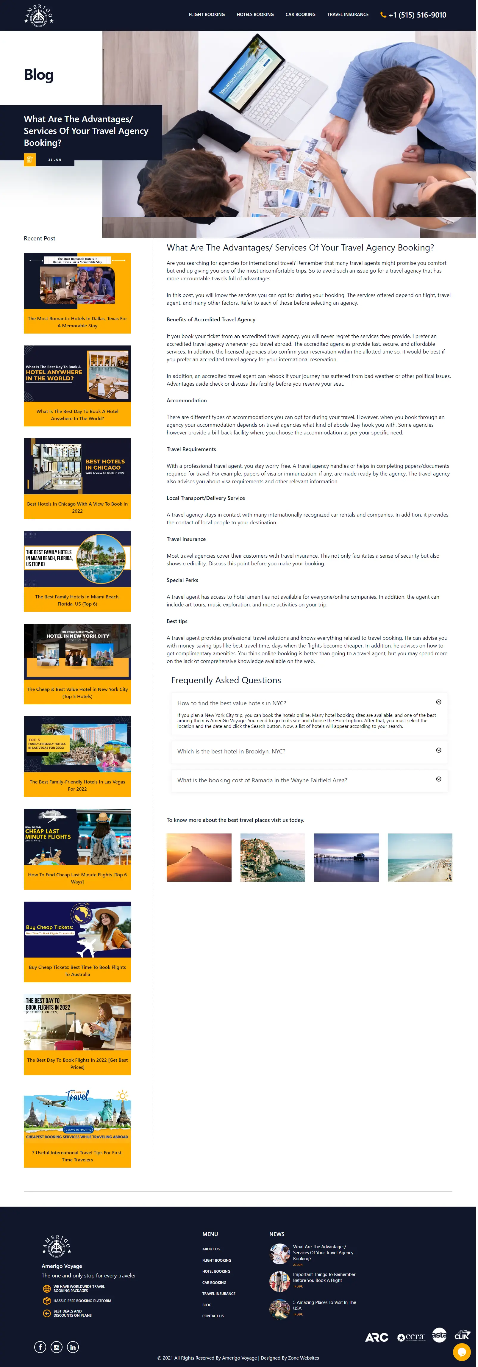 blog detail page