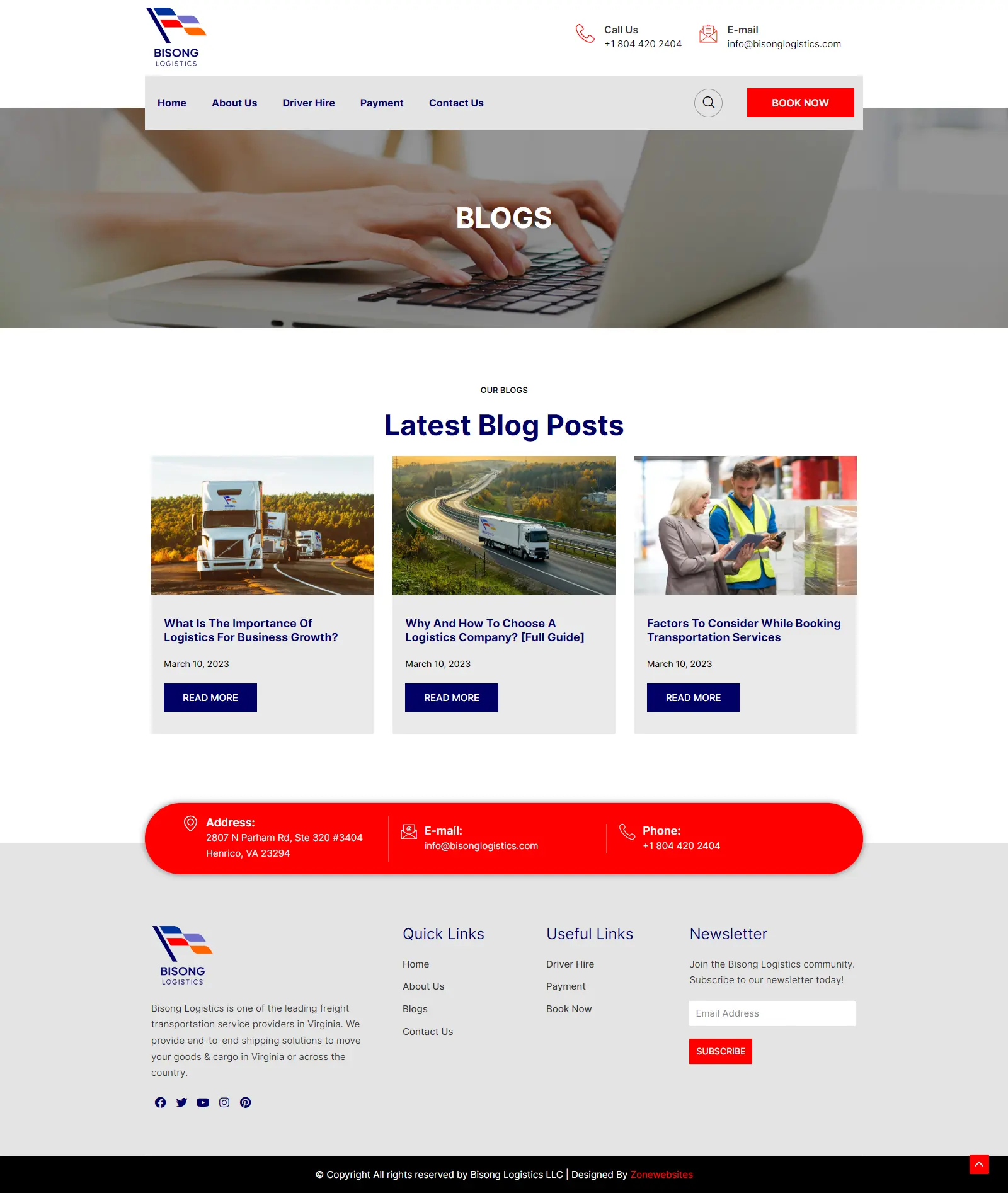 full blog page