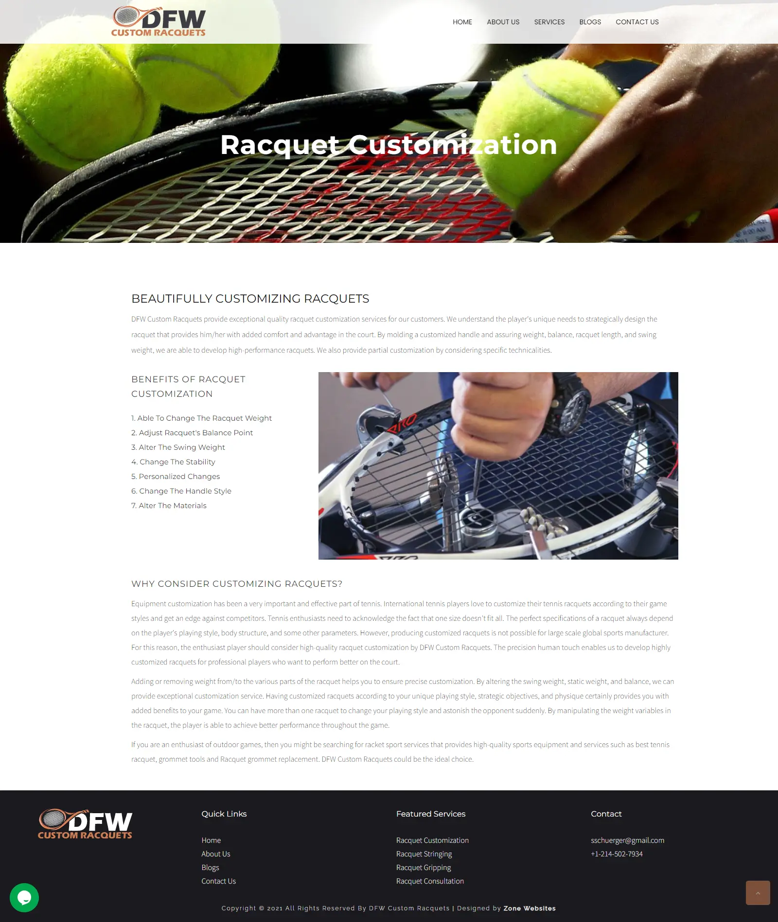 sports service page