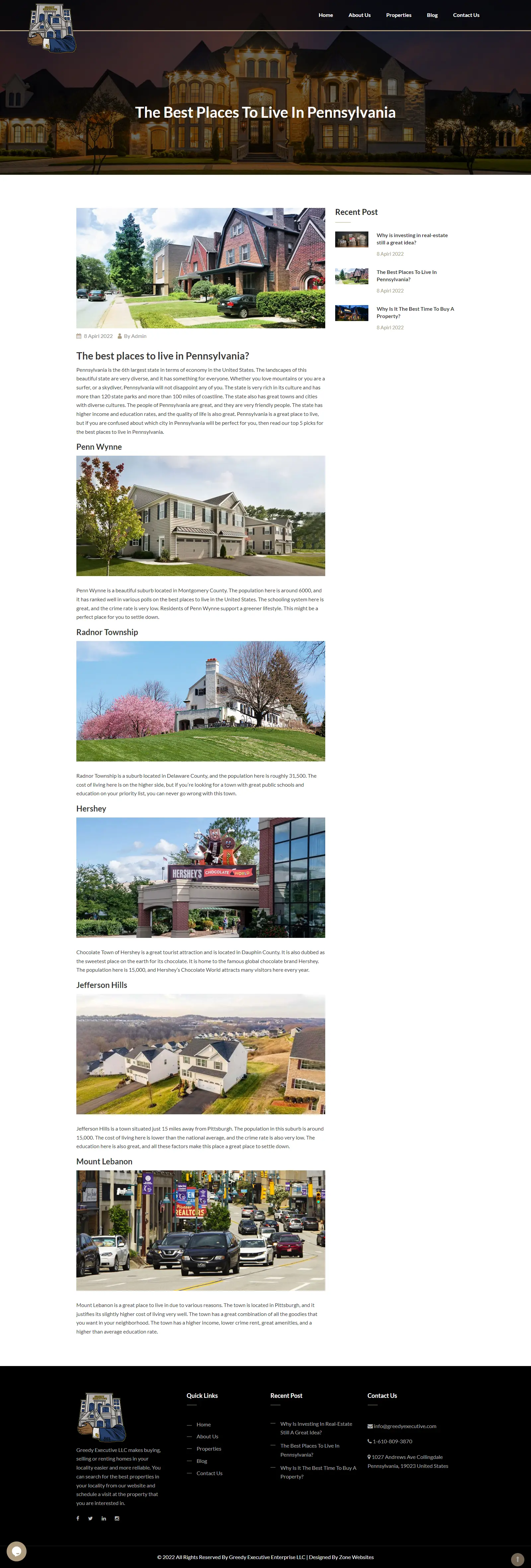 single blog page design