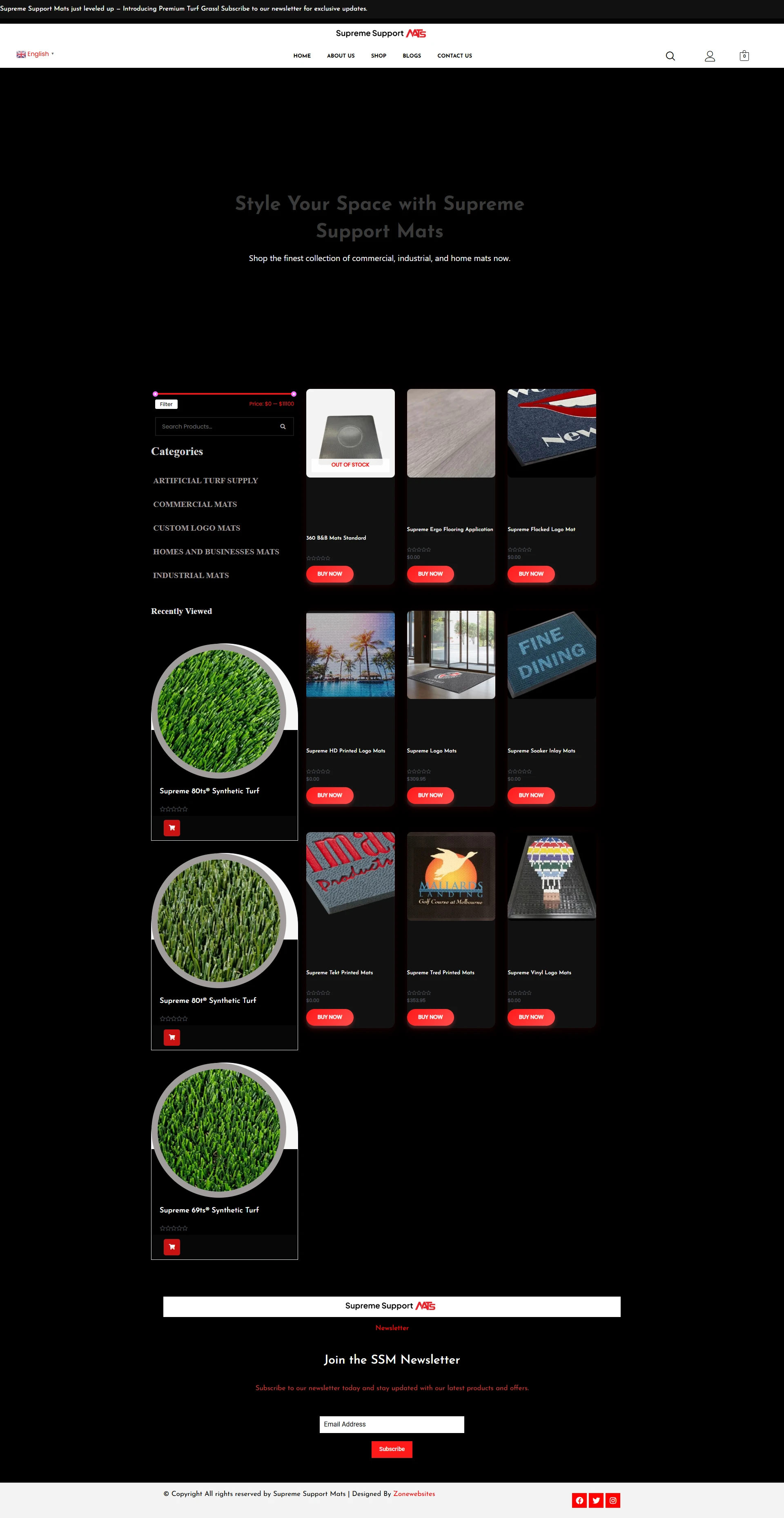 ecommerce store page design