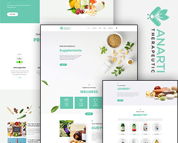 Health Supplements and Natural Herbs Website Layout