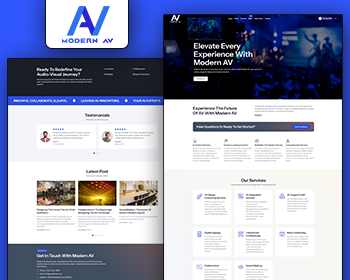 Innovation Audio-Visual Solutions & Services Website Layout