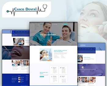 Dental Care Products and Services Website Design