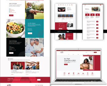 Health & Wellness Fundraising for Diabetes Website Layout