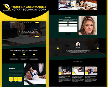 Website Layout for Notary Public and Legal Service