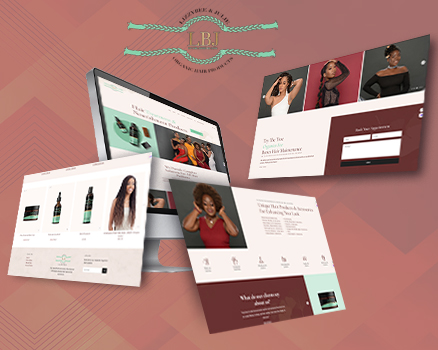 Stunning Hair Products E-Commerce Website Layout