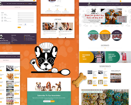 Website Template for Pet Food and Pet Accessories Store