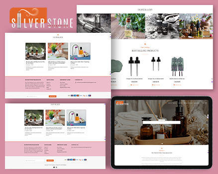 Modern Perfumes and Essential Oils Store Website Design
