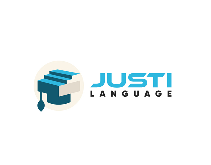 Justi Language | Logo Design for E-Learning Platform