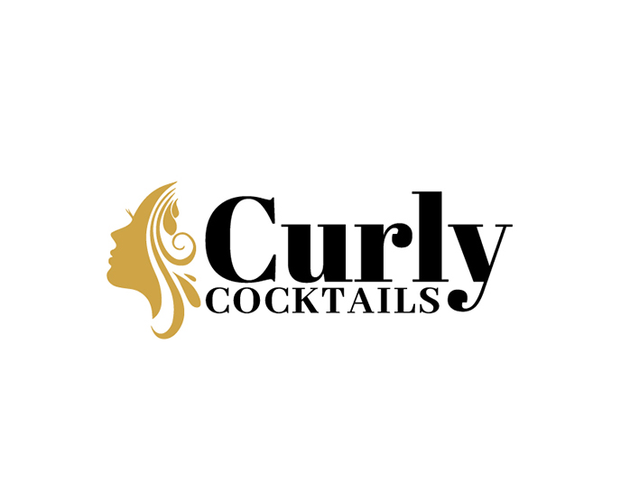 Curly Cocktails | Hair Dresser and Salon Logo Design