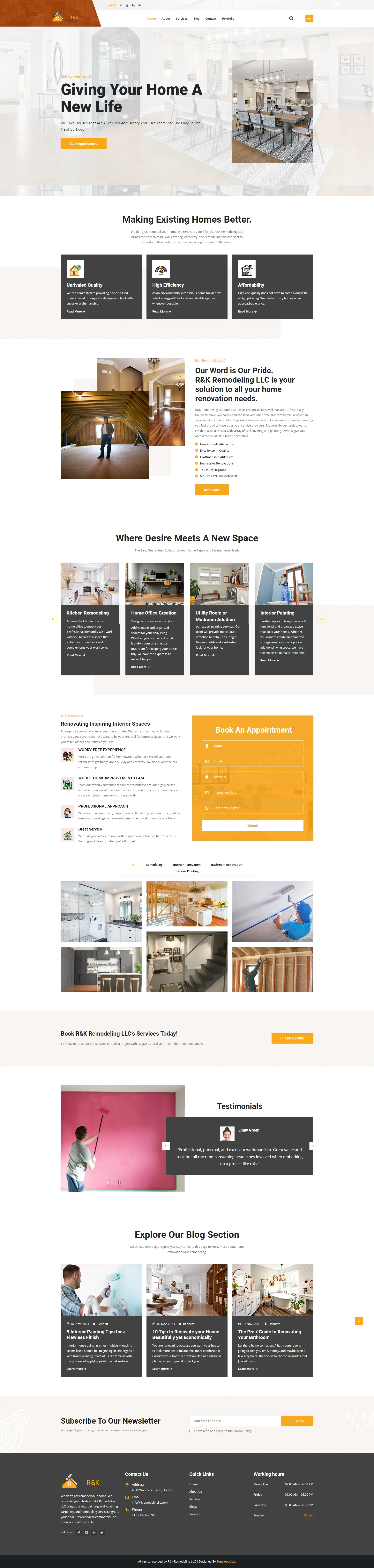 R&K Remodeling | Ultimate Home Renovation Website Design