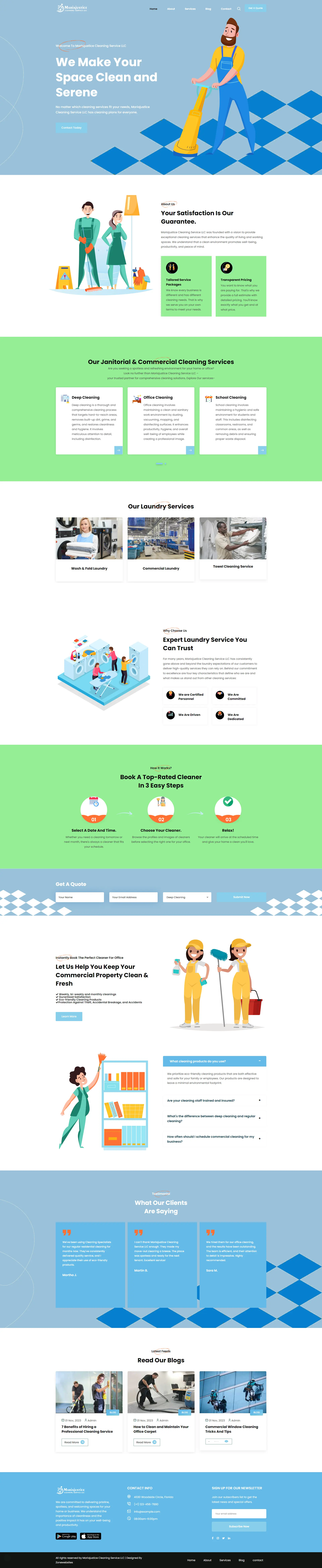 Mariajustice - Home Cleaning  Services Template