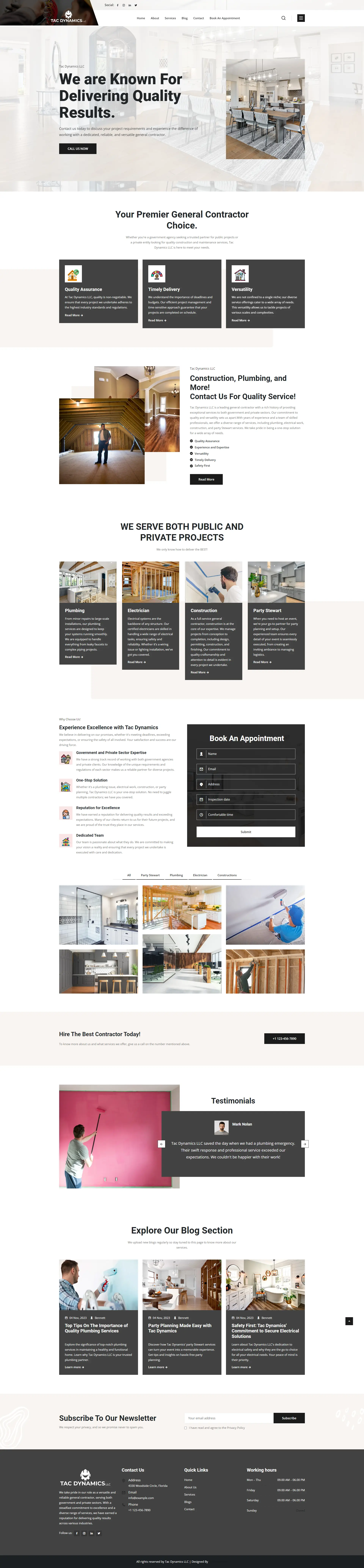 Tac - Modern General Contracting Website Template