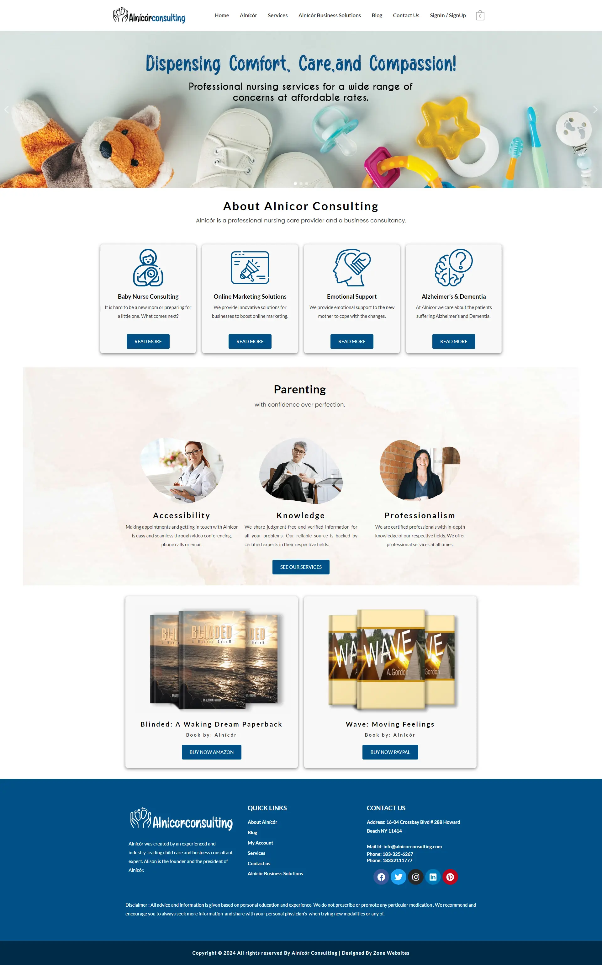 Alnicor Consulting | Health and Medical Website Layout