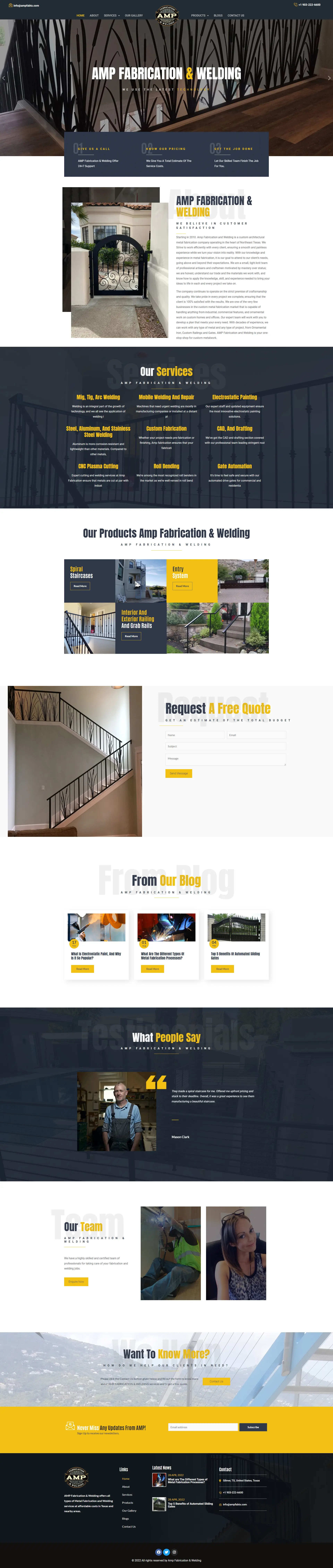 Premium Fabrication and Welding Services Website Theme