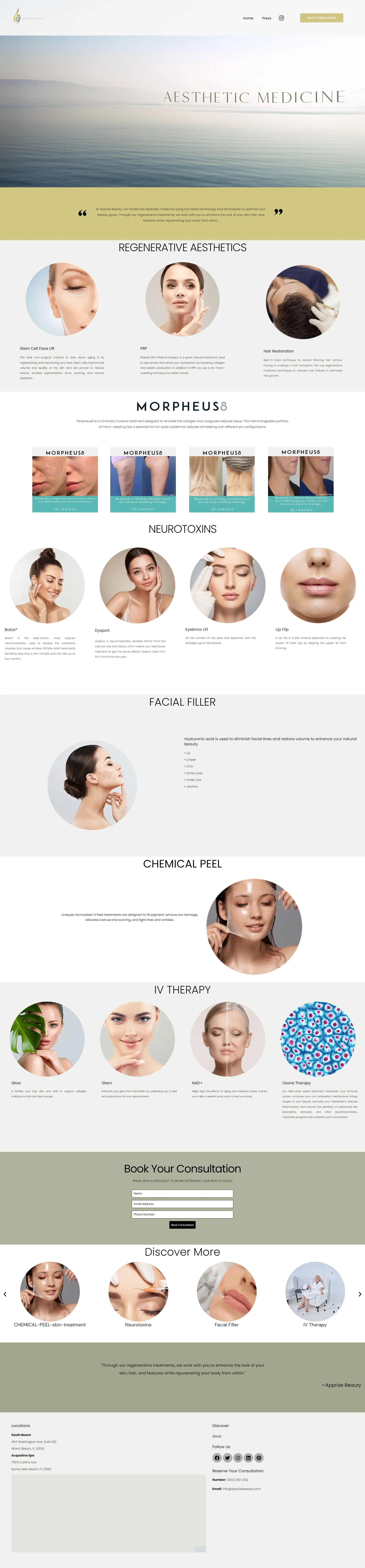 Apprize Beauty - Elegant Beauty Website Design