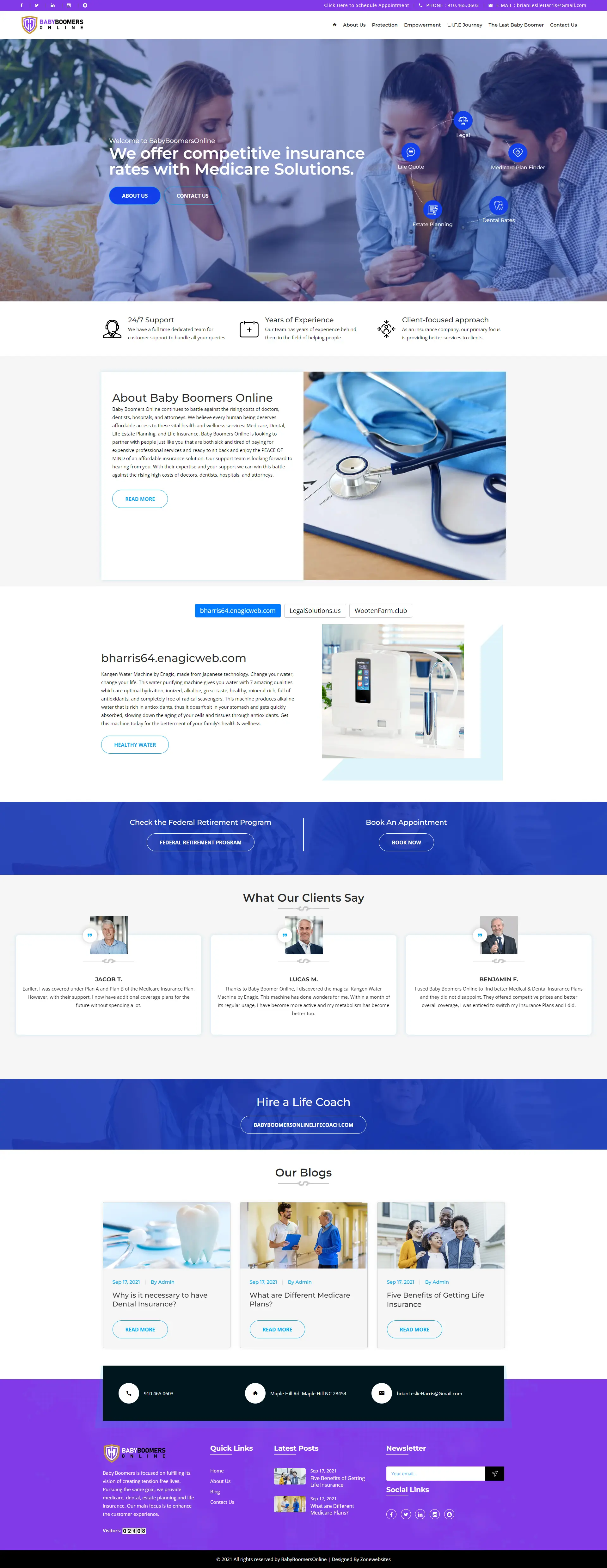 Baby Boomers Online - Insurance Website Template