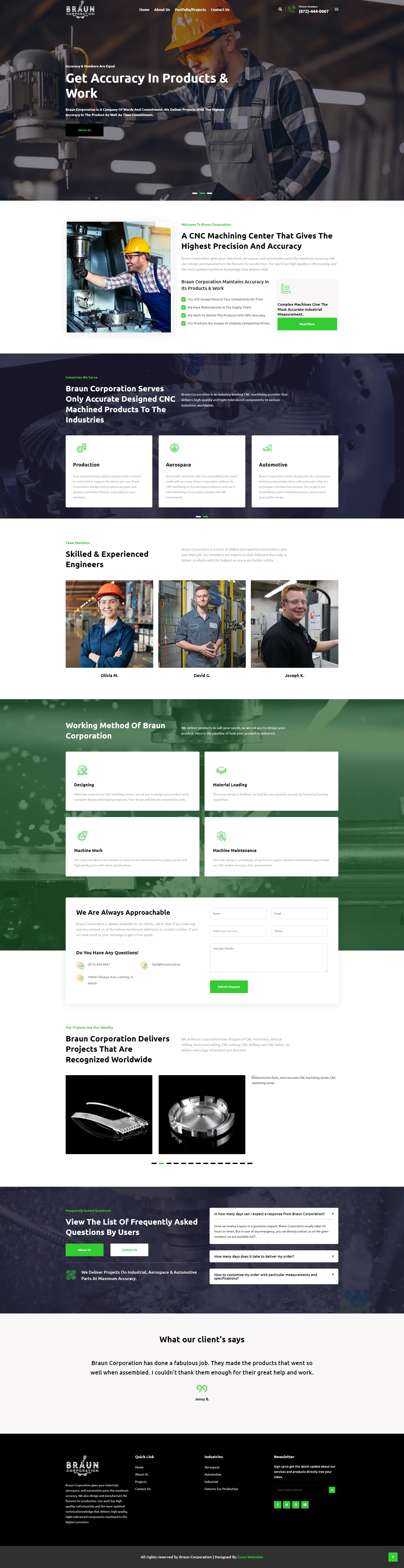 Braun Corp | Purpose-Oriented Manufacturing Website Theme