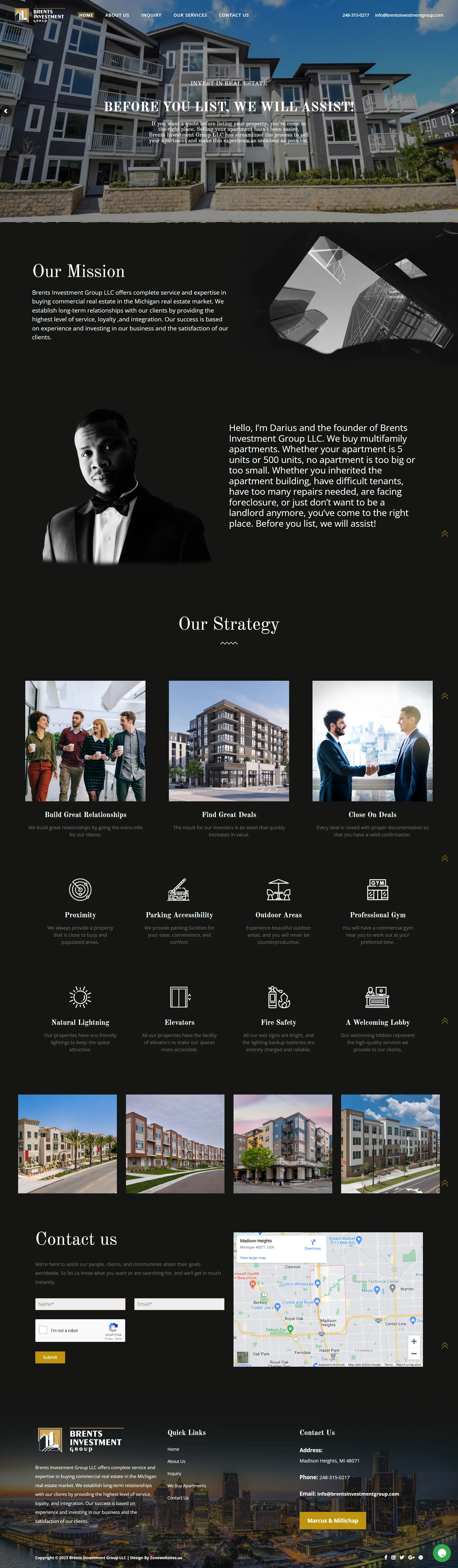 Brents Investment Group - Real Estate Website Template