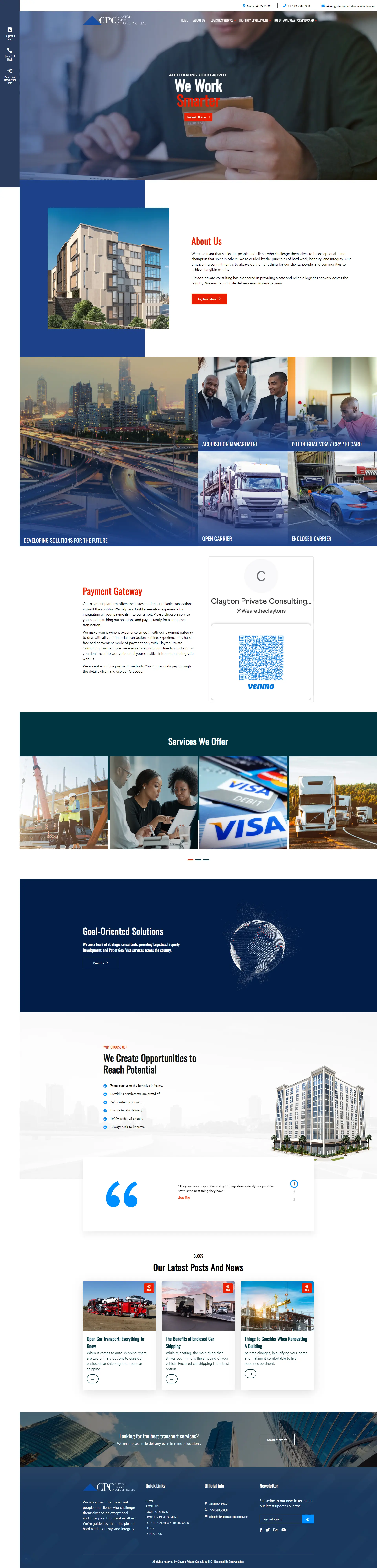 Transport and Logistic Services Website Template