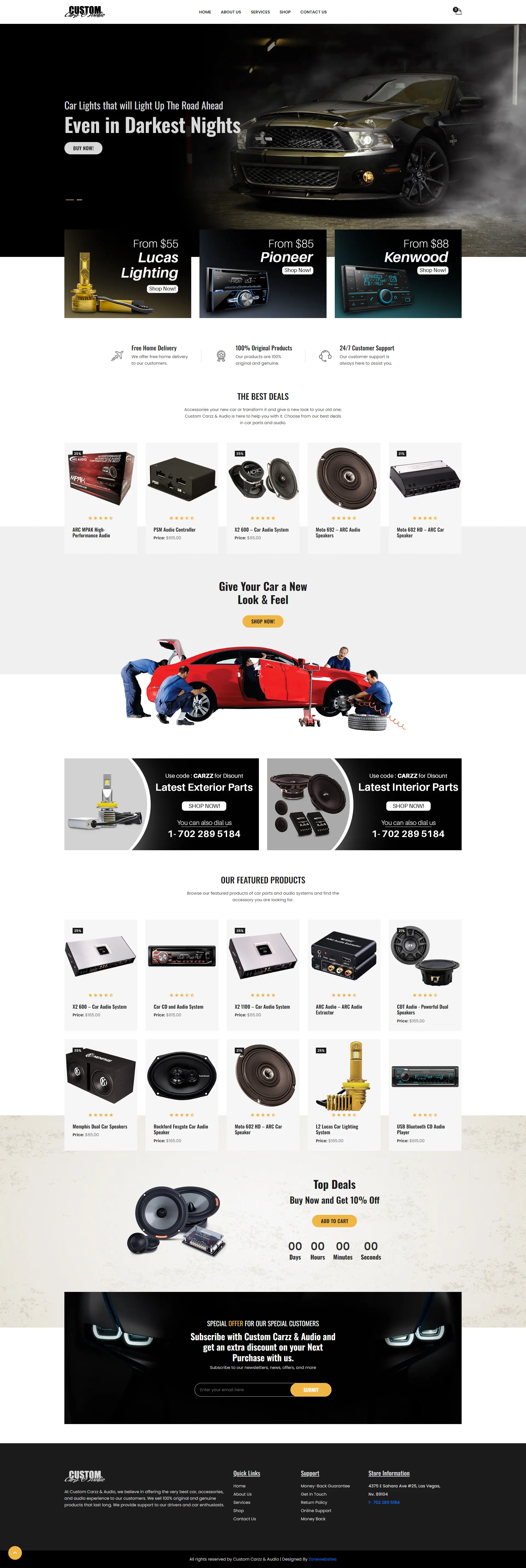 Car Products and Car Repair Website Theme