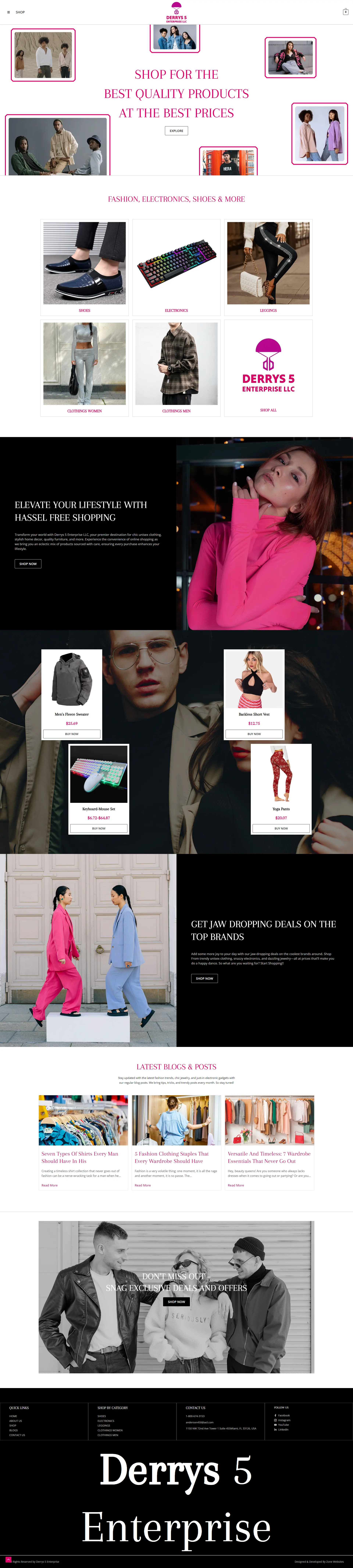 Modern and Elegant Fashion Store Website Template