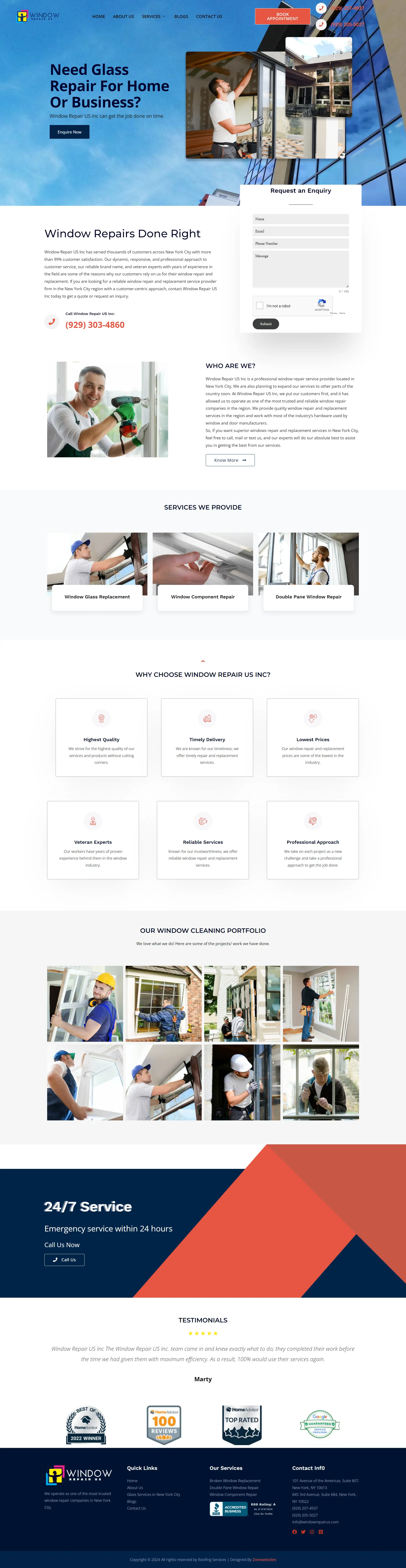 Window Repair & Replacement Services Website Template