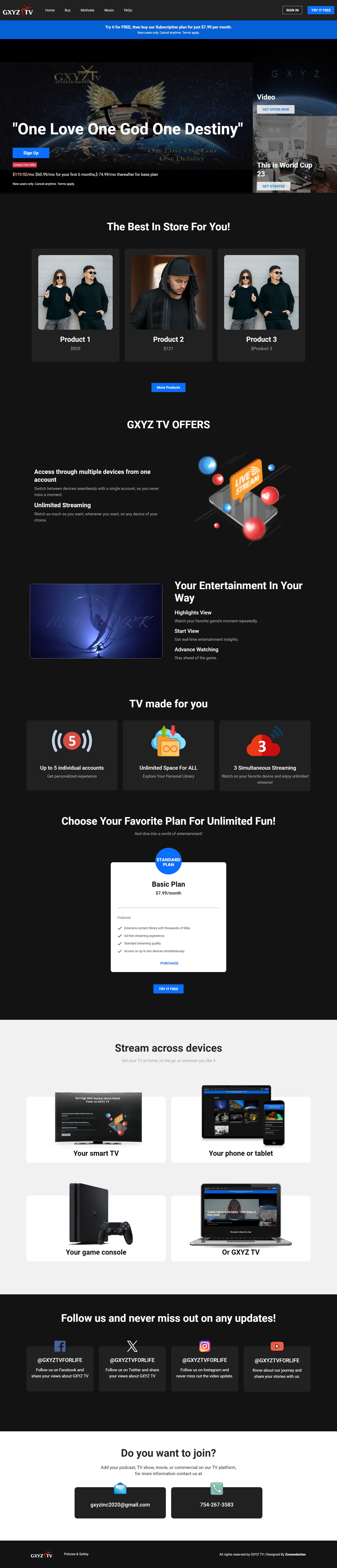 Multi-Purpose Entertainment Centre Website Theme