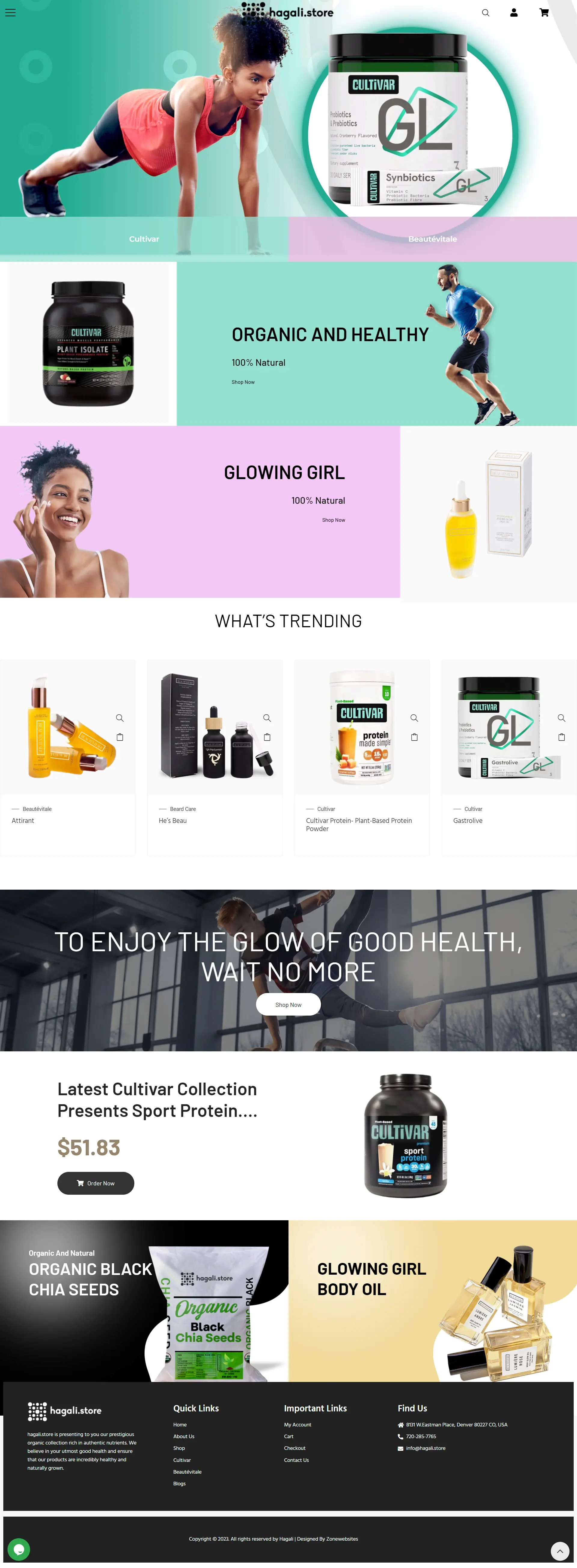 Hagali Store | Health and Beauty E-commerce Website Design