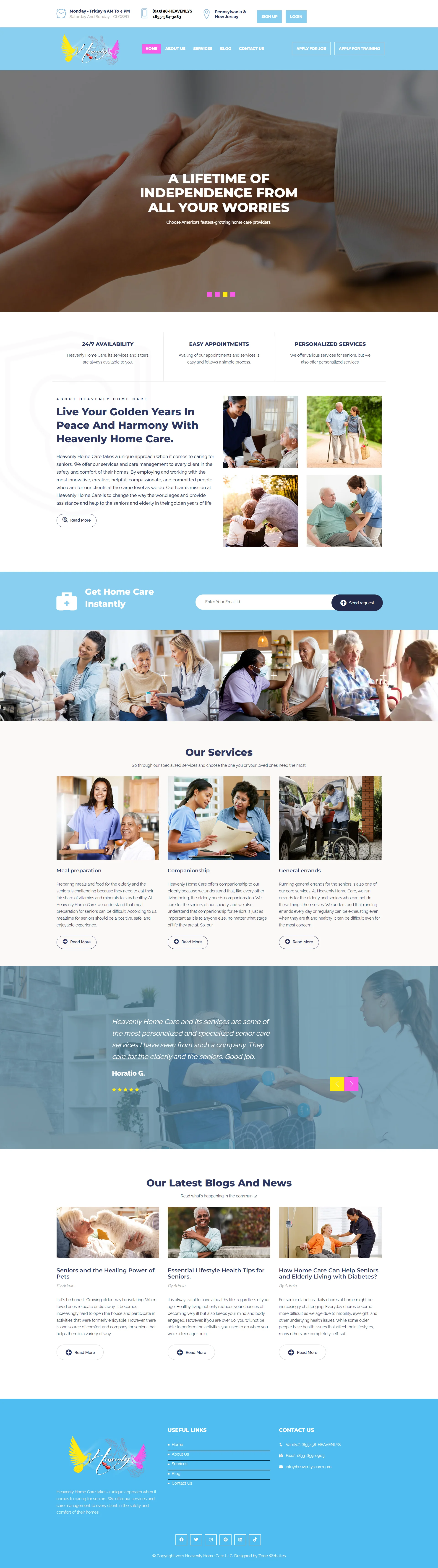 Heavenly Care - Attractive NGO Website Layout