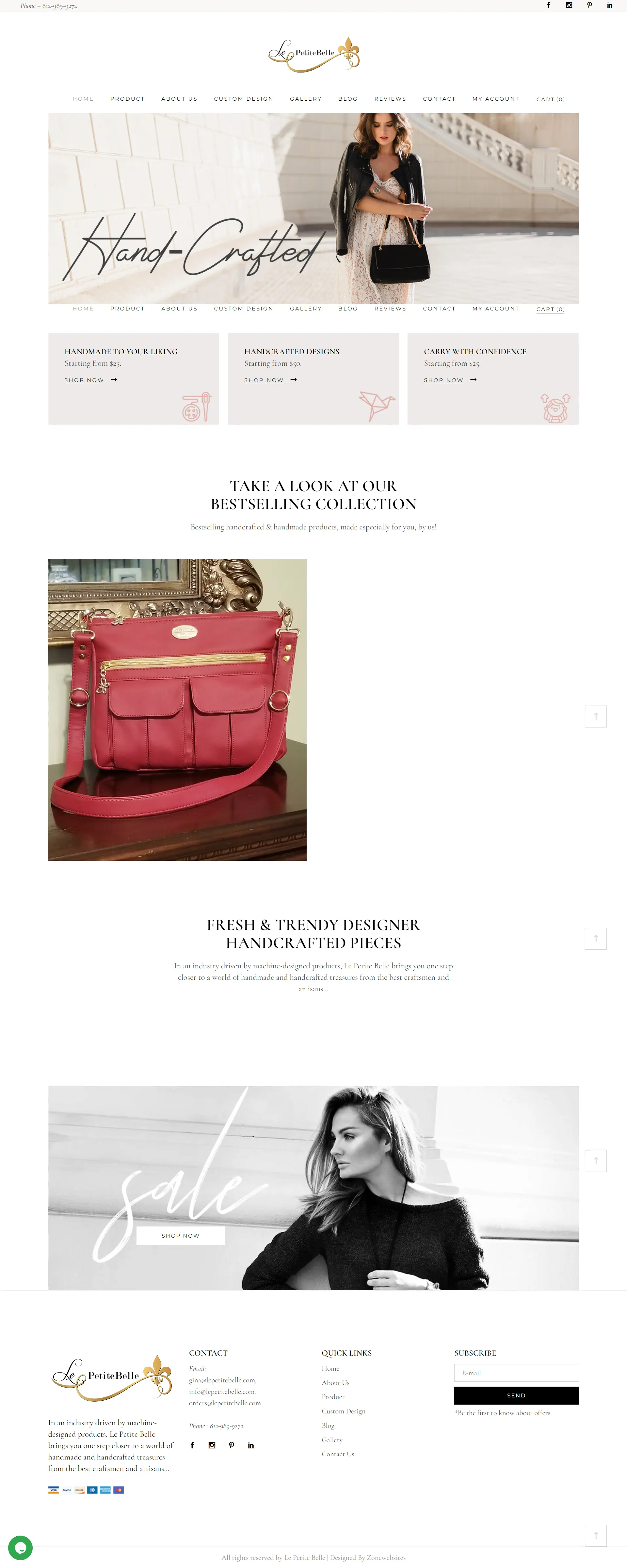 Lepetite Belle | Attractive E-commerce Website Layout