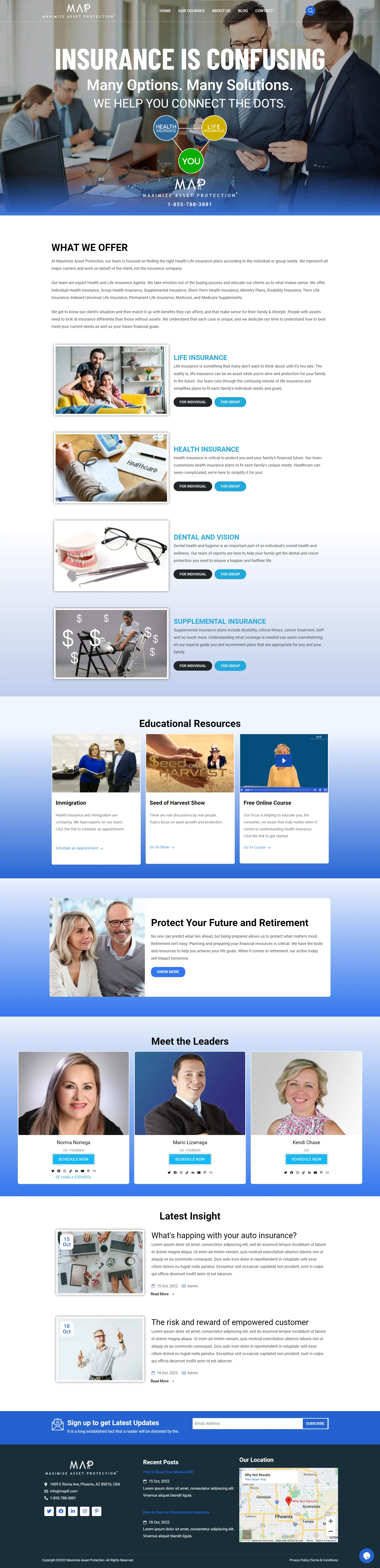 MAP - Highly Customizable Insurance Website Template