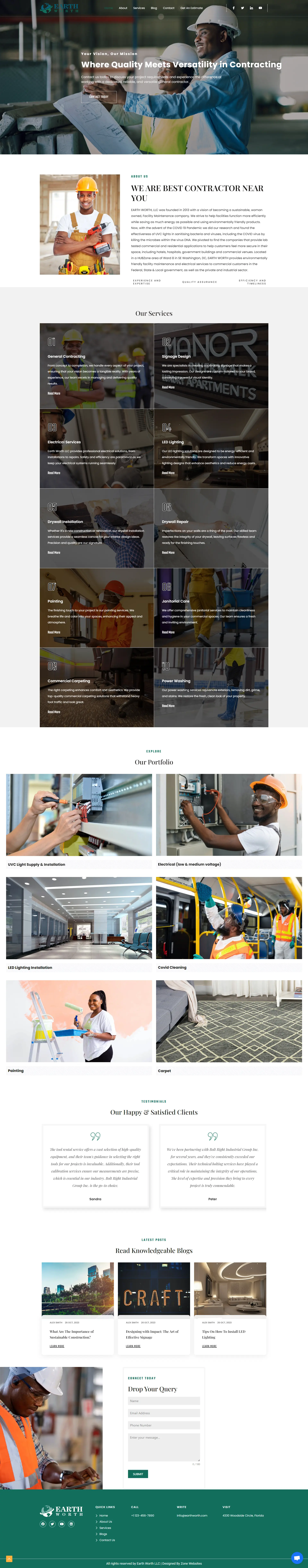 Facility Maintenance Contractors Website Theme