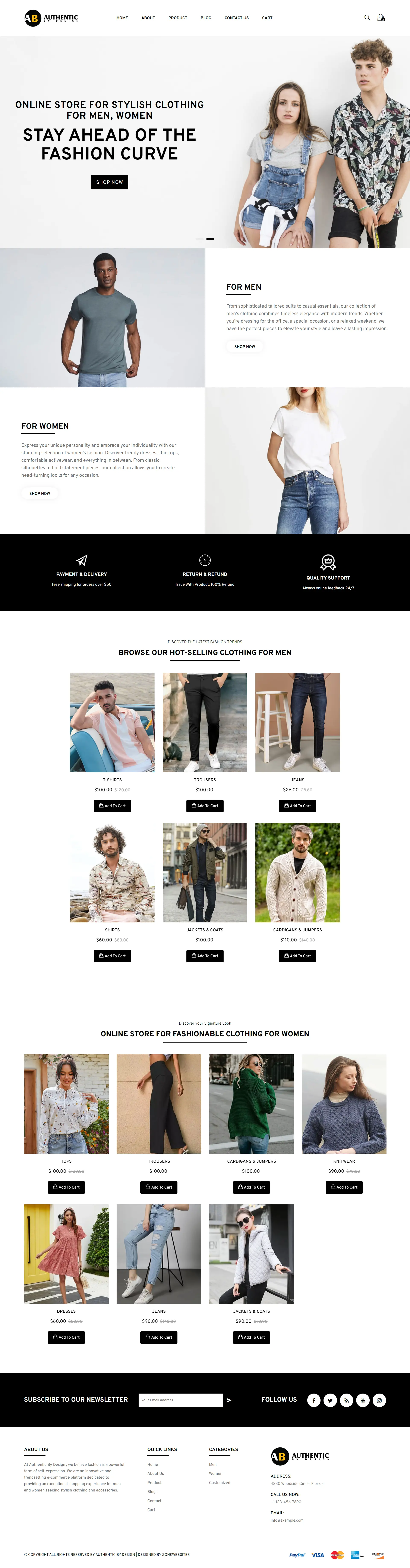 Clothing Website Template for Creating Digital Presence