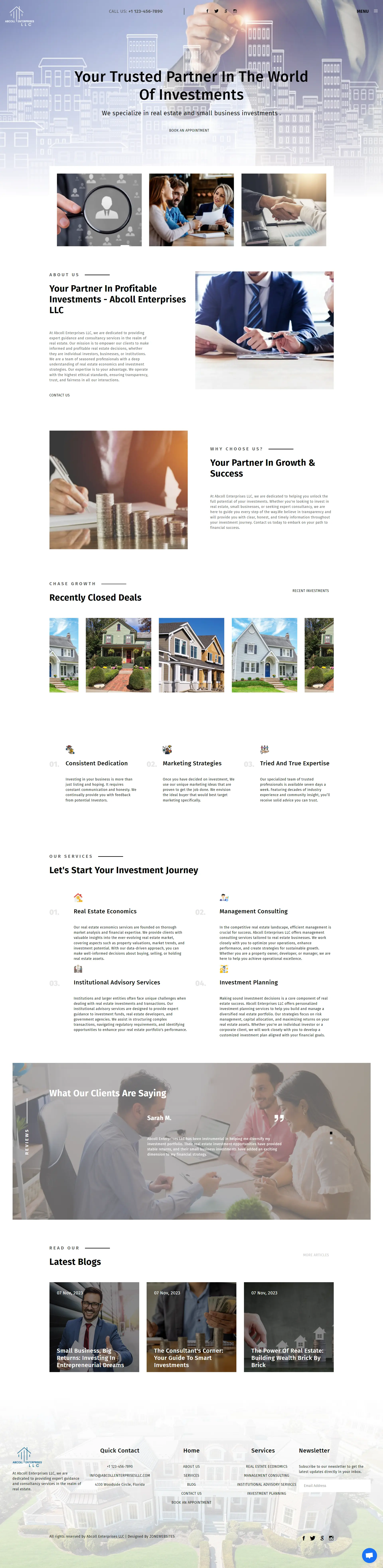 Real Estate Business Investment Website Template