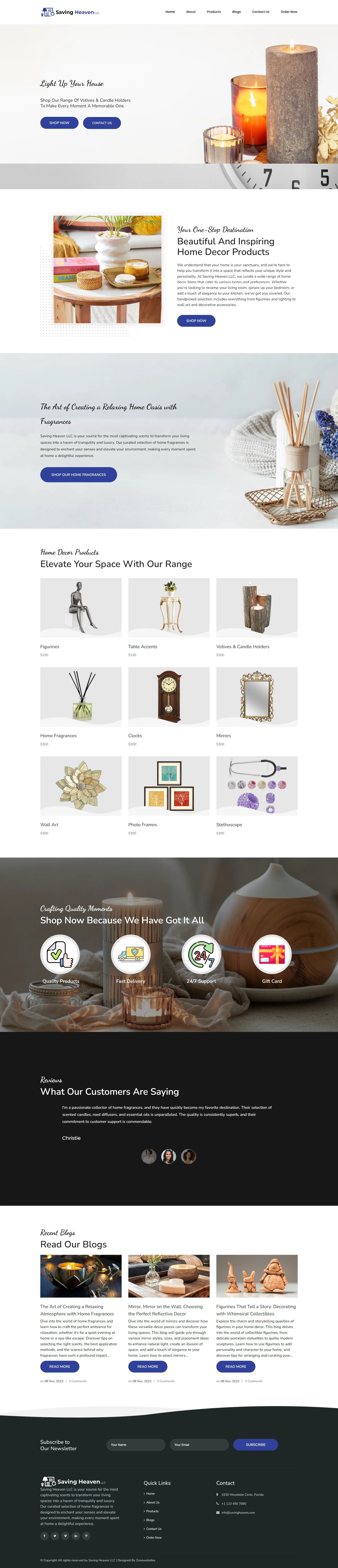 Home Decor Products Website Template