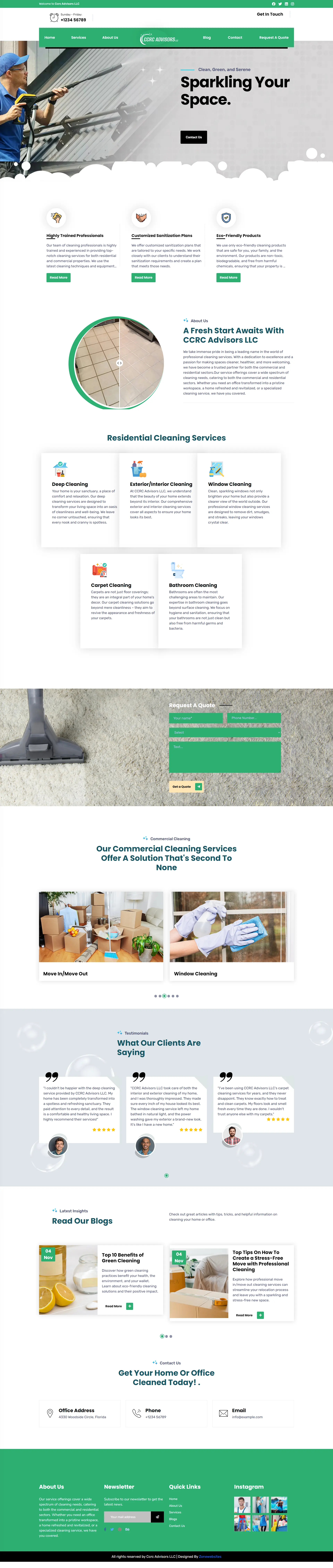 Easily Customizable Cleaning Website Template