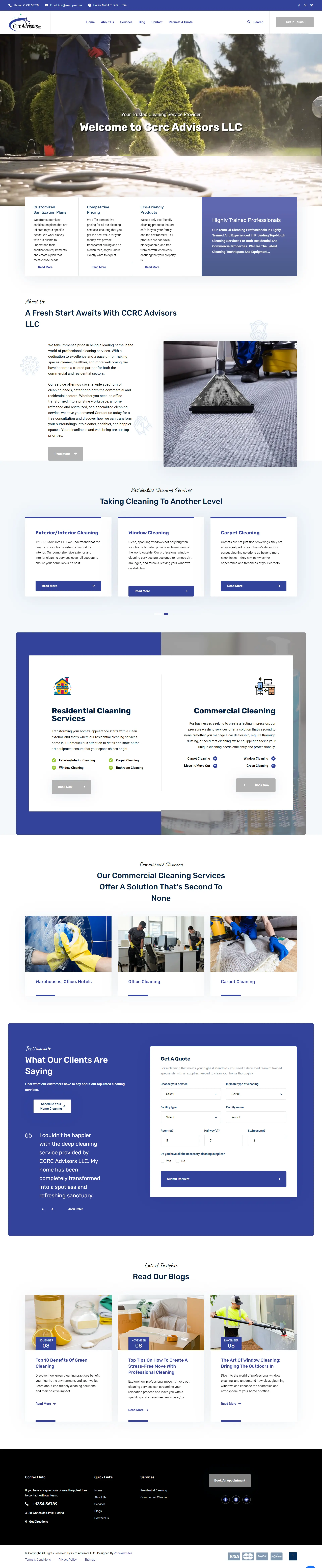 Commercial & Residential Cleaning Website Theme