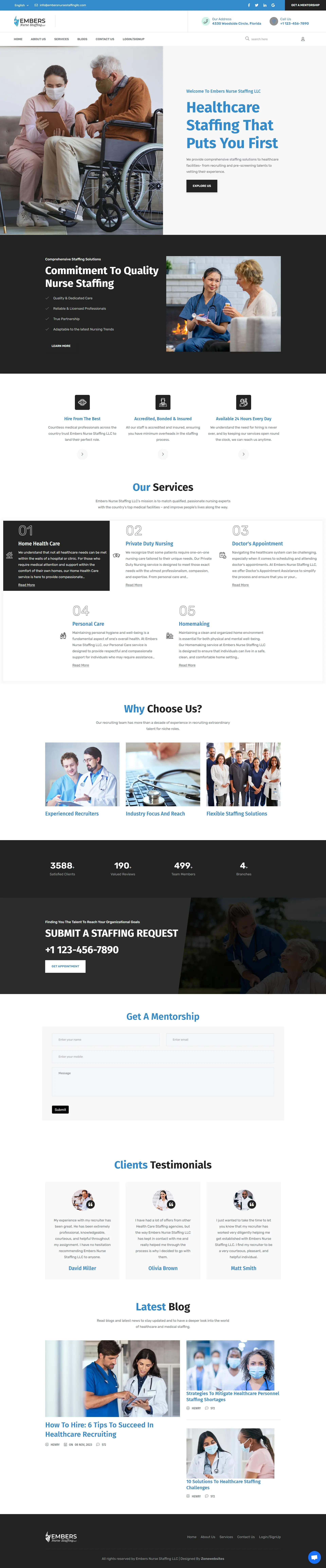 Healthcare Staffing Agency Website Template