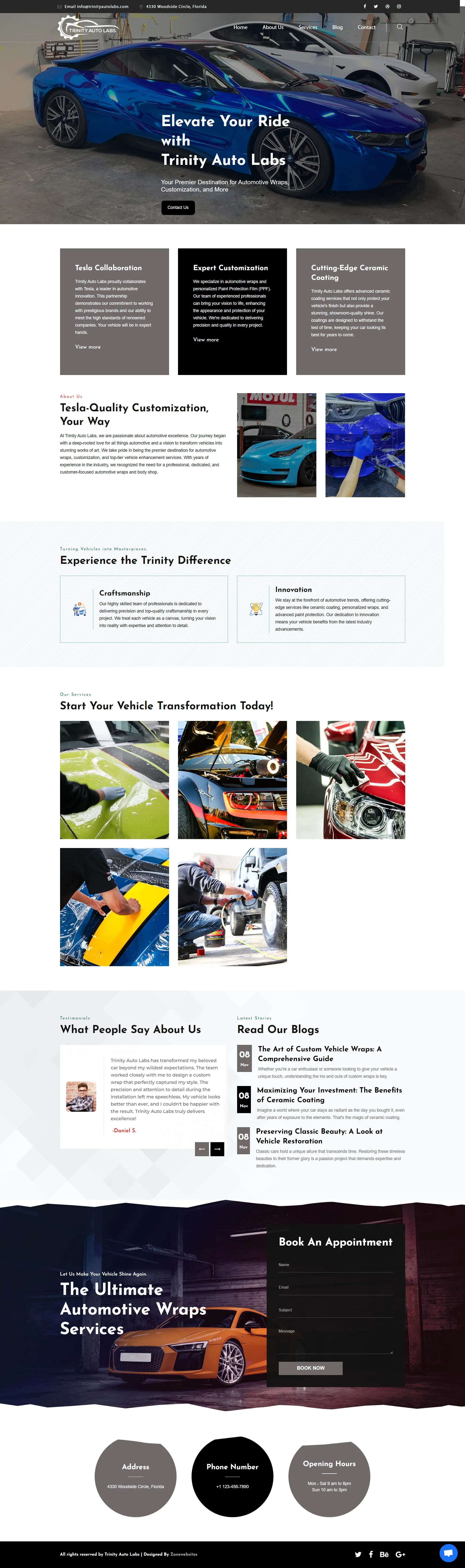 Car Service and Auto Repair Website Design