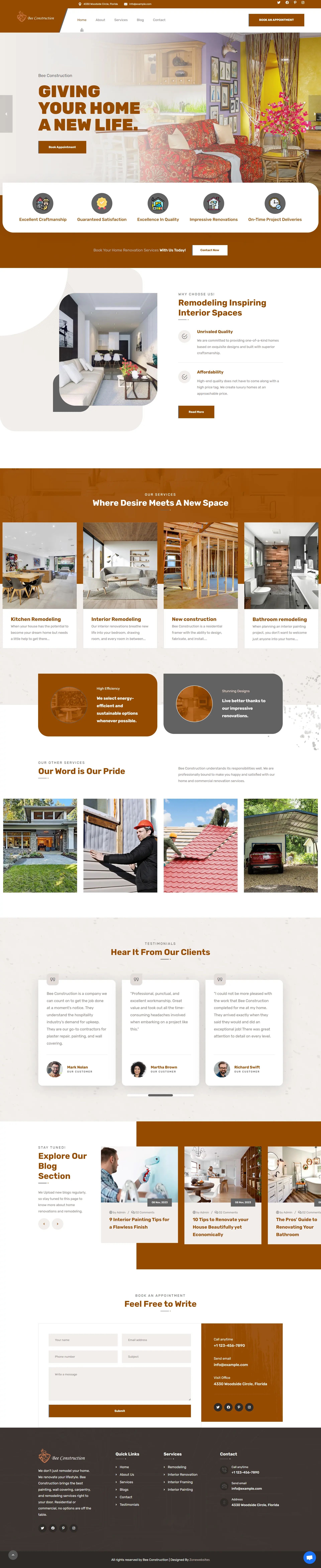 Home and Commercial Renovation Services Website Theme