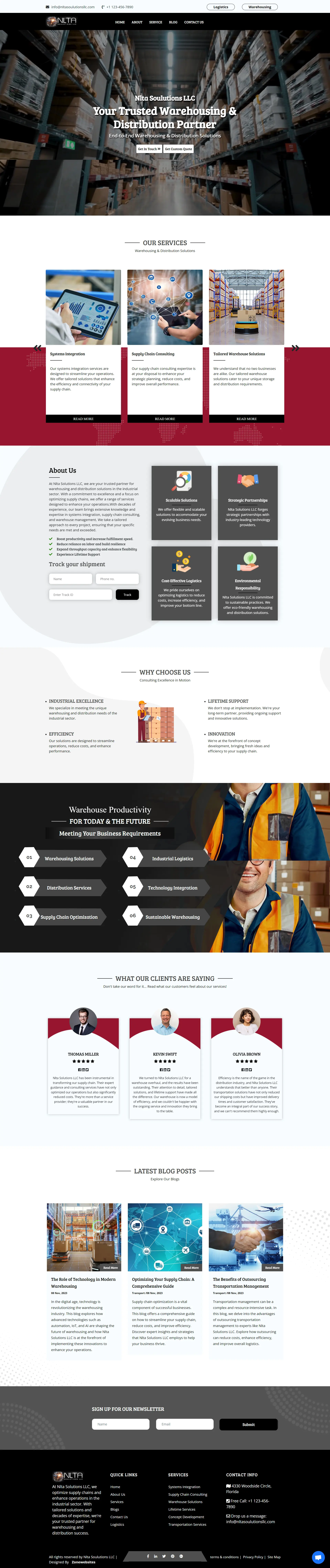 Warehousing and Distribution Services Website Theme