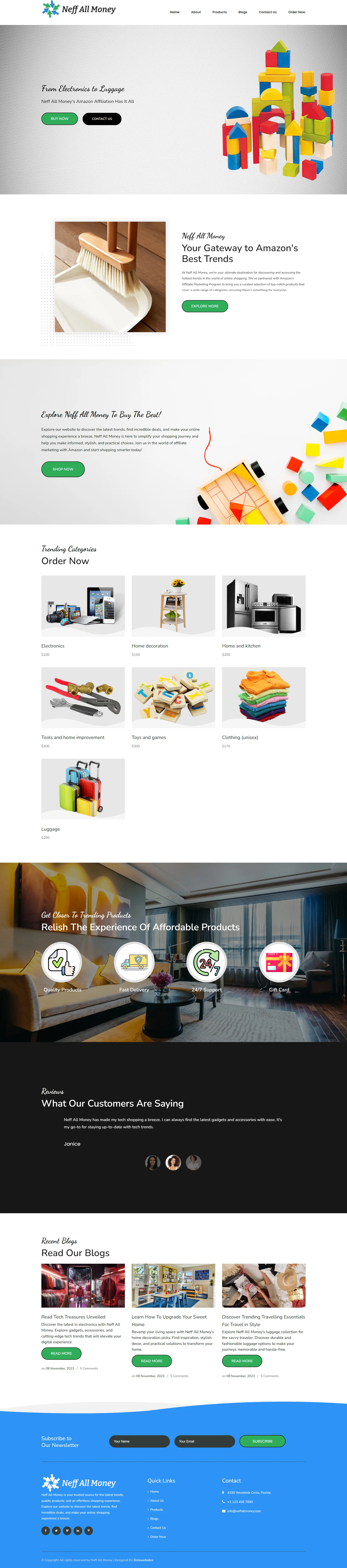 Premium-Quality Products for Online Shopping Website Design