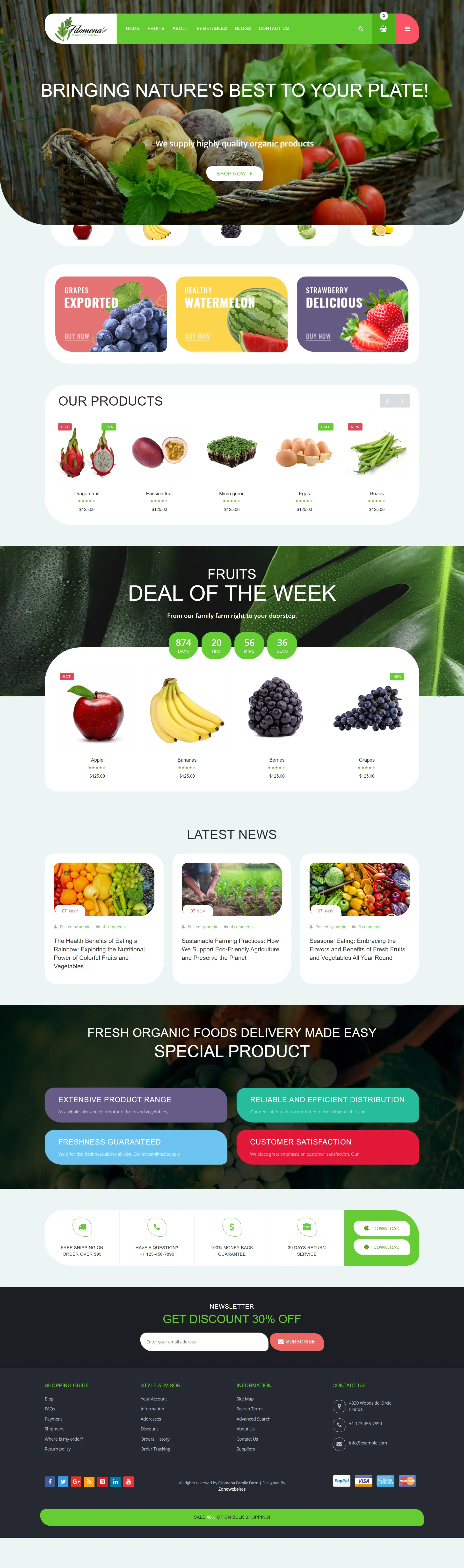 Highly-Quality Organic Products Website Template