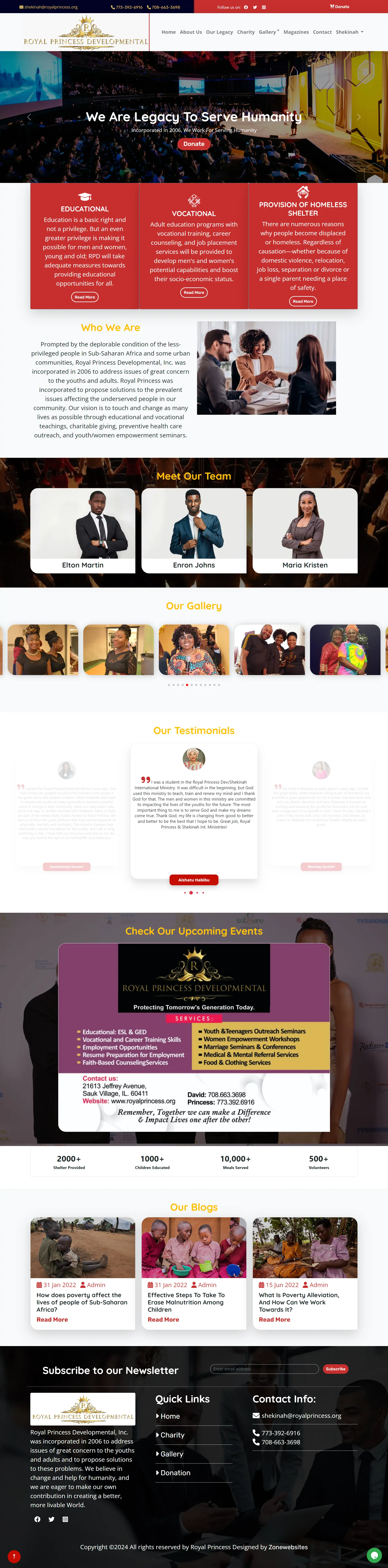 Charity and Donation Organization Website Design