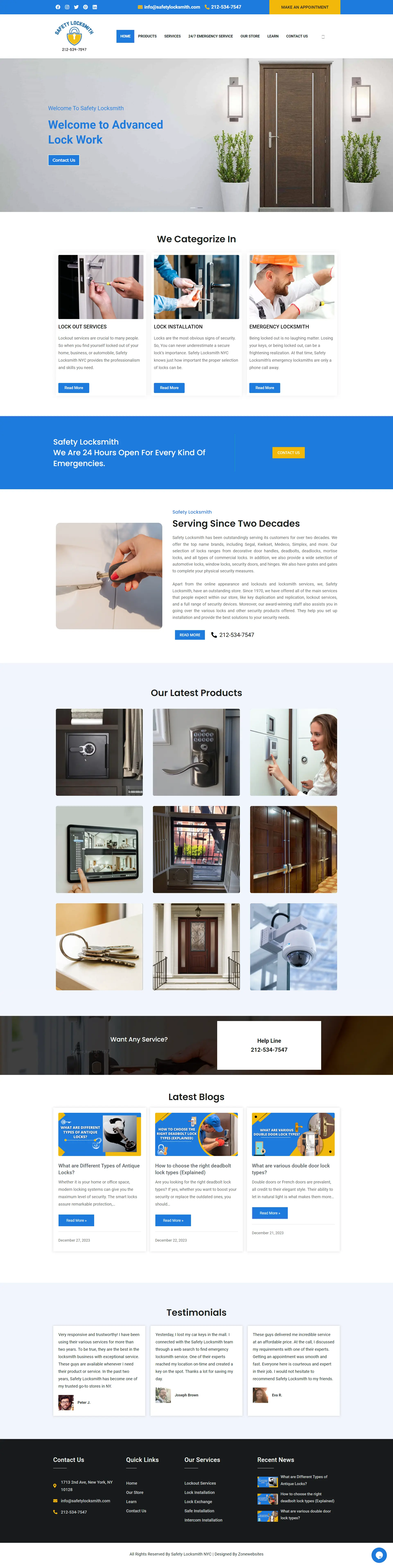 Premium Lockouts and Locksmith Services Website Theme