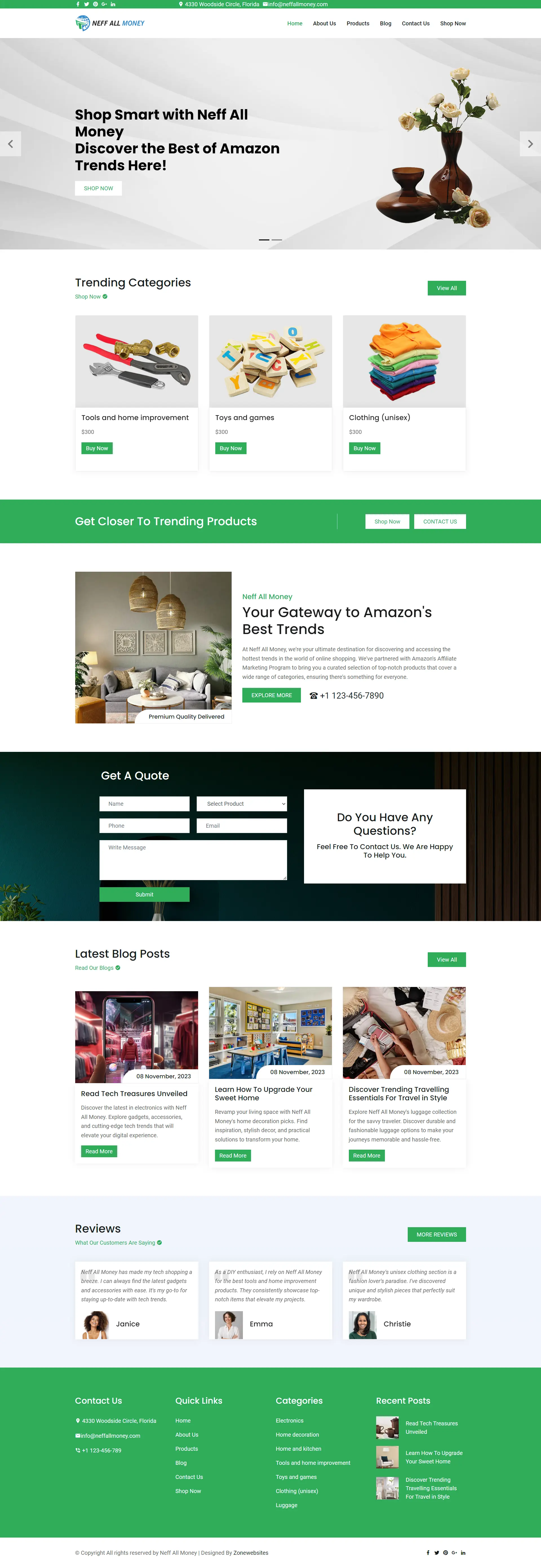 Multipurpose E-commerce Online Store Website Layout