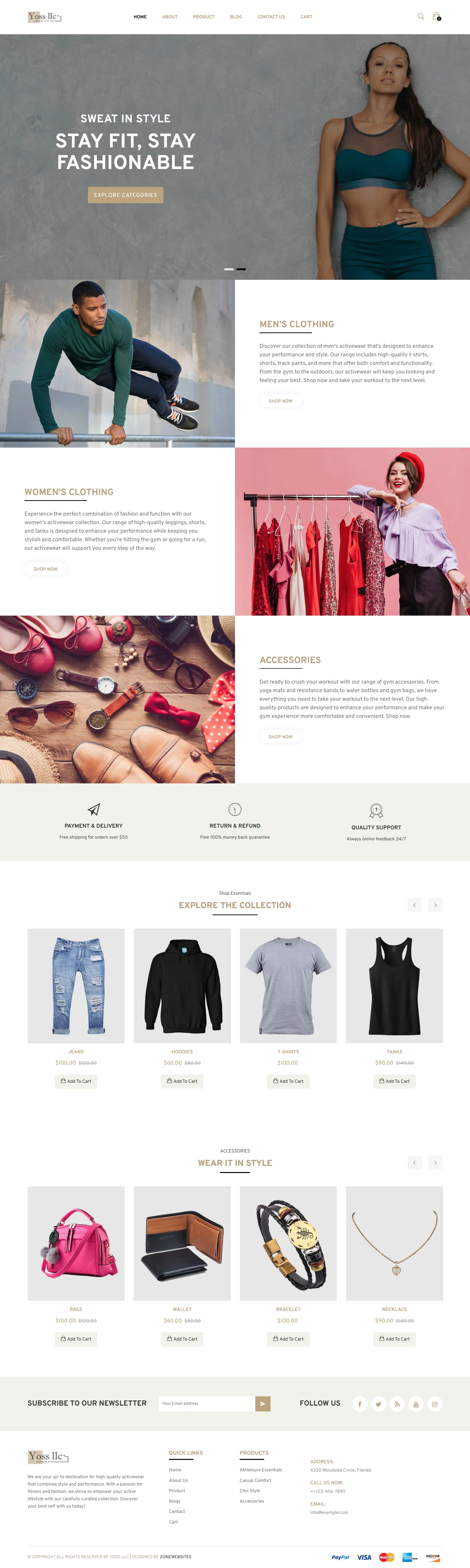 Fashion Brand & Clothing Website Layout for Success